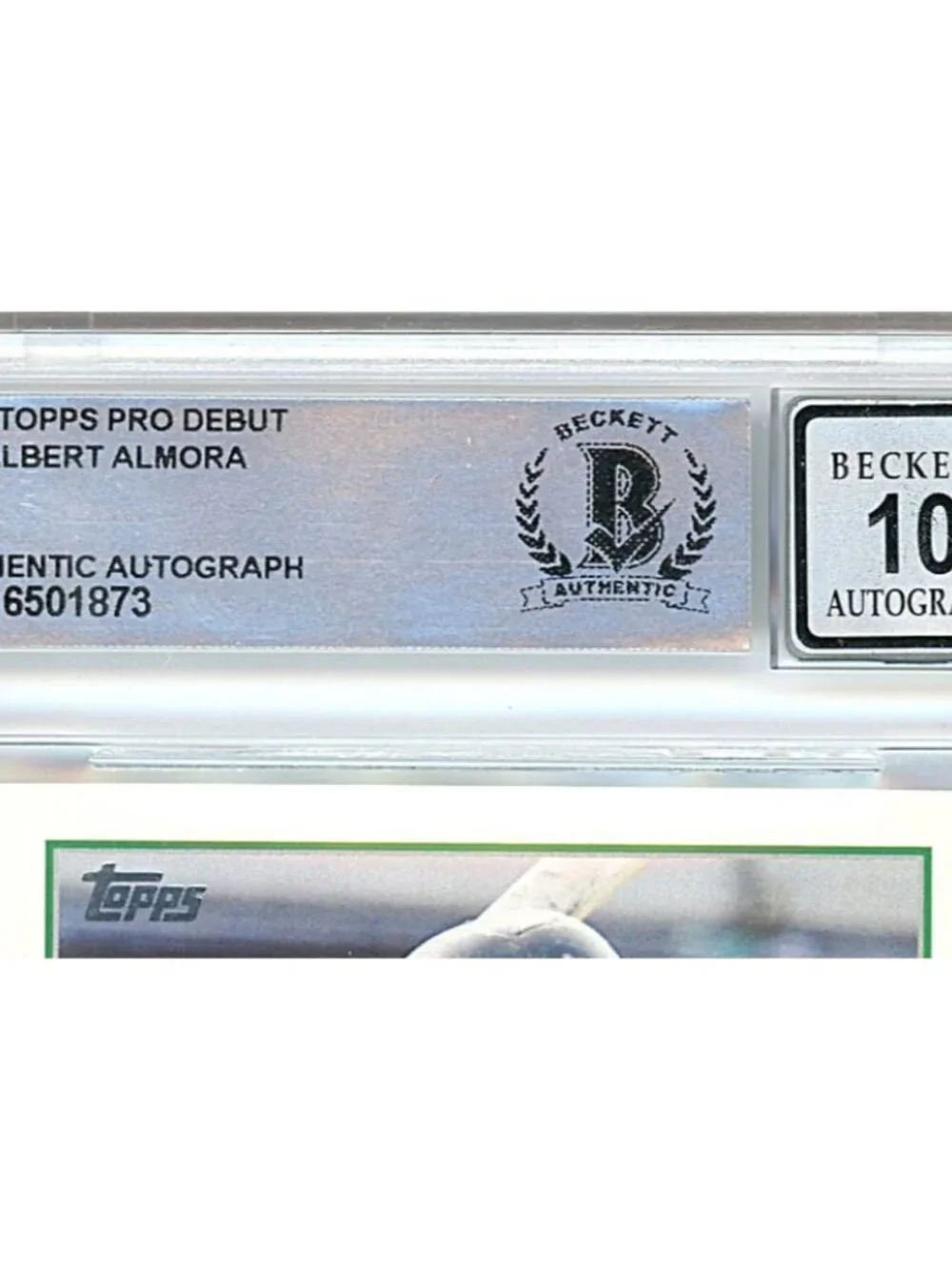 Albert Almora Signed 2013 Topps Pro Debut #23 Chicago Cubs BAS Slab BGS Auto 10